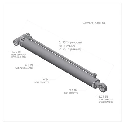 Substituição para Cilindro Compactador Labrie (4 X 2,5 X 40)